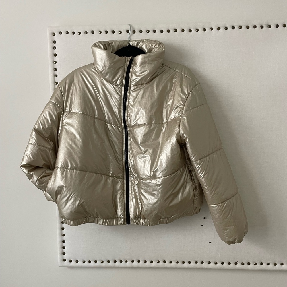 Metallic Puffer Jacket